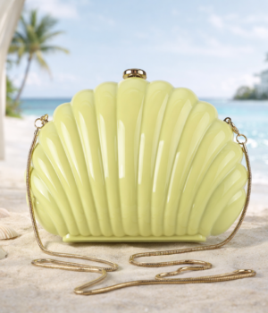 Siren Shell Crossbody Clutch - Limeade