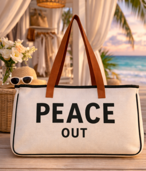 PEACE OUT Canvas Tote