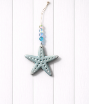 Petite Starfish Ornament – Sea Glass Blue