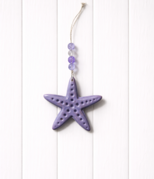 Petite Starfish Ornament - Coastal Lilac