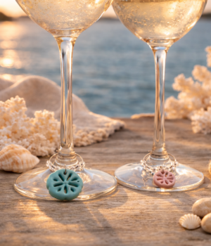 Sand Dollar Wine Charm Sets